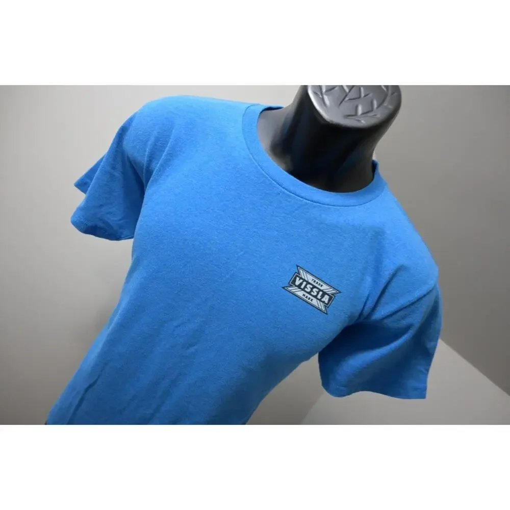 Vissla Tee Shirt Blue Cotton Poly Blend Short‎ Sleeve Boys Size XL